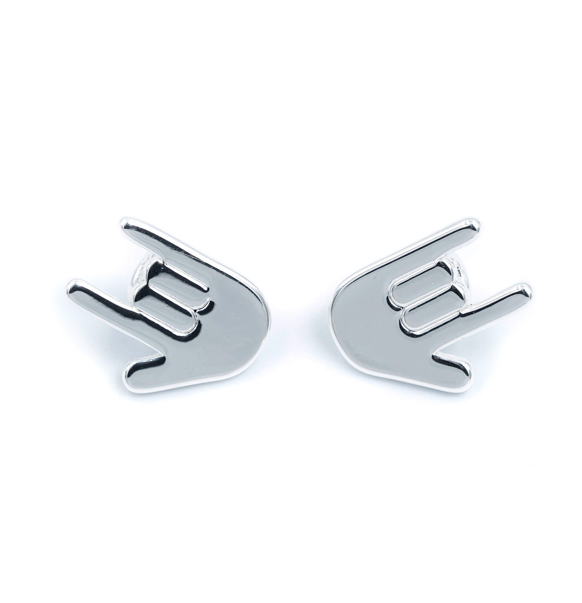 Biżuteria na aparat słuchowy - para łapek srebrna