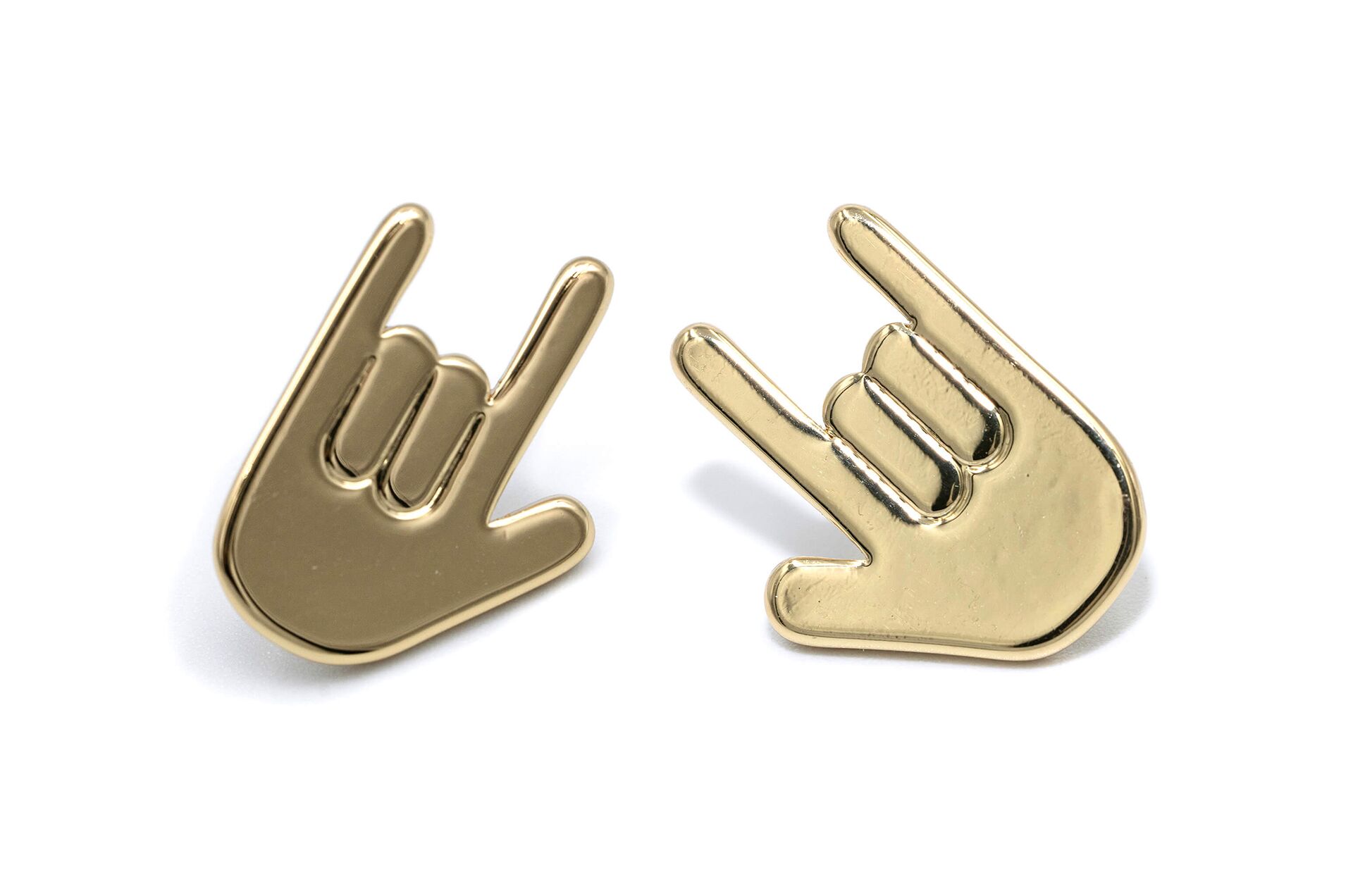 Biżuteria na aparat słuchowy - para łapek złota