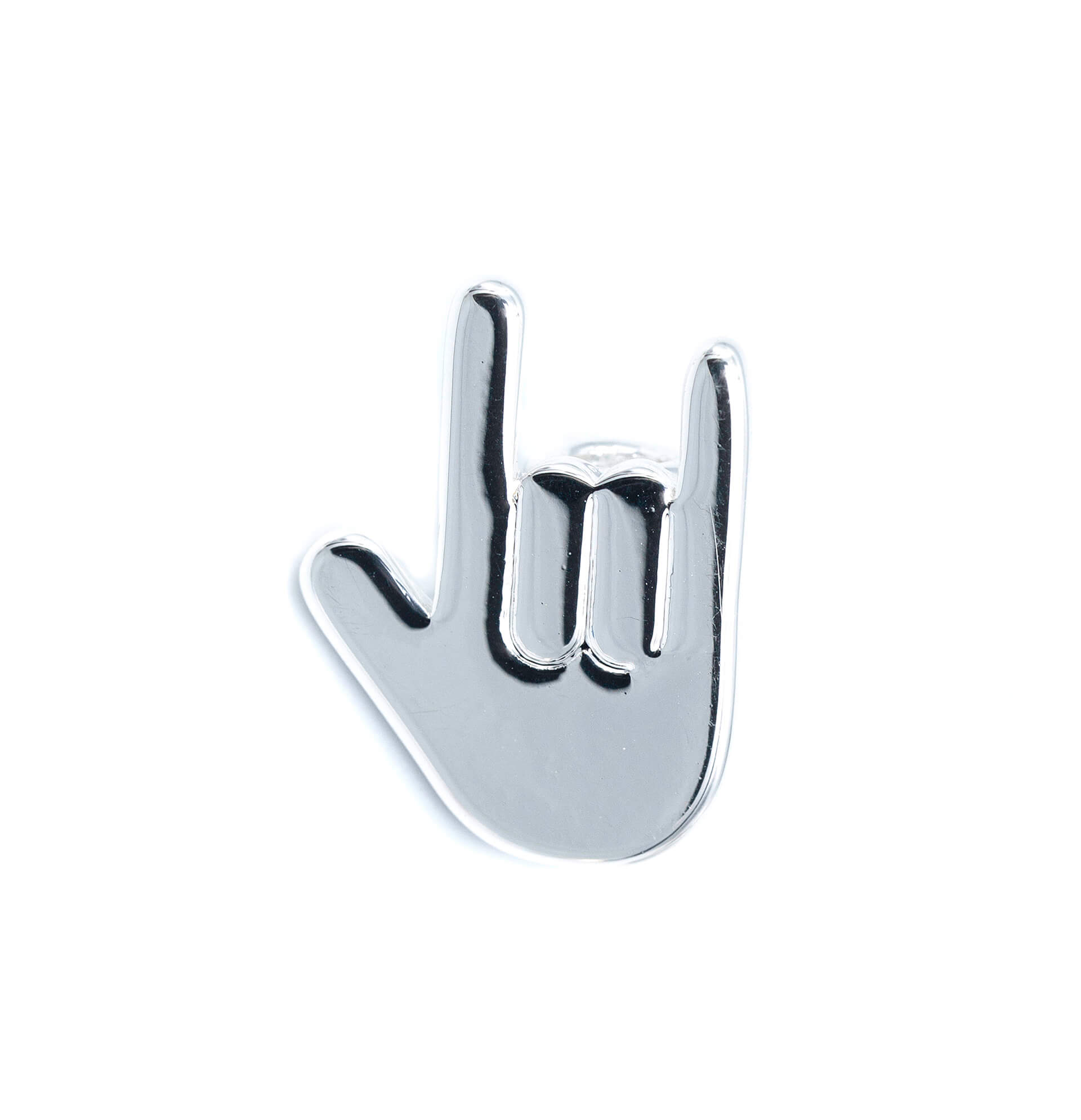 Biżuteria na aparat słuchowy - łapka lewa srebrna