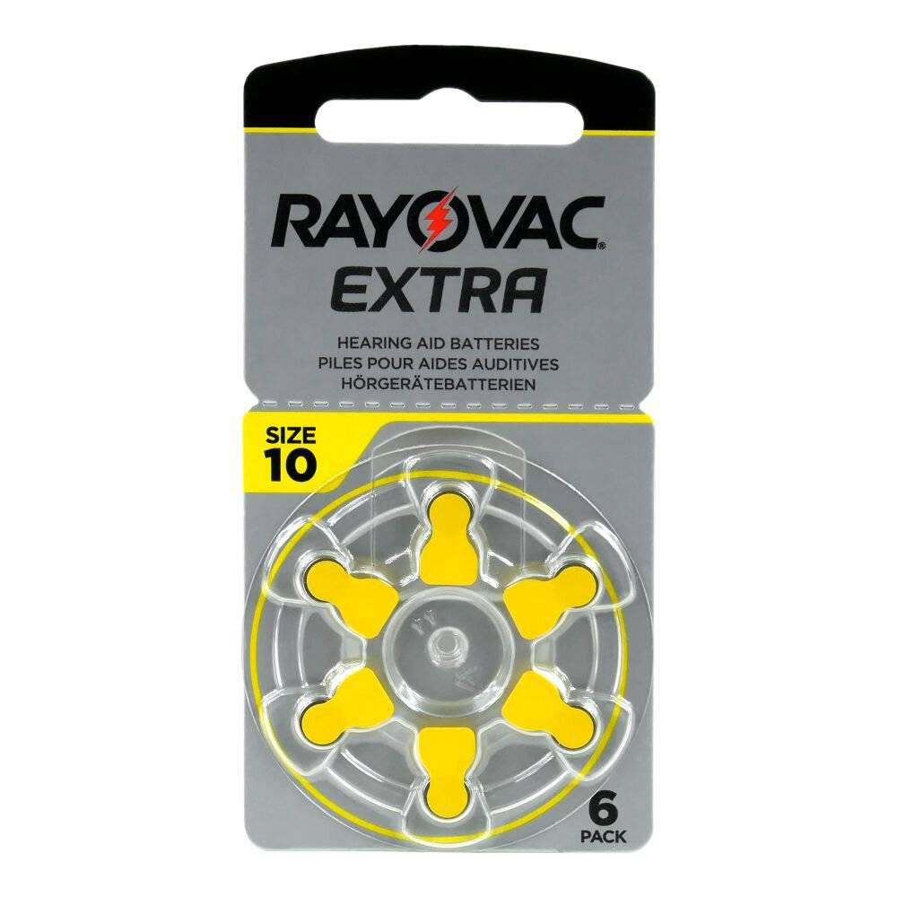 Baterie do aparatów słuchowych RAYOVAC EXTRA ADVANCED 10 / PR70 - 6 szt.